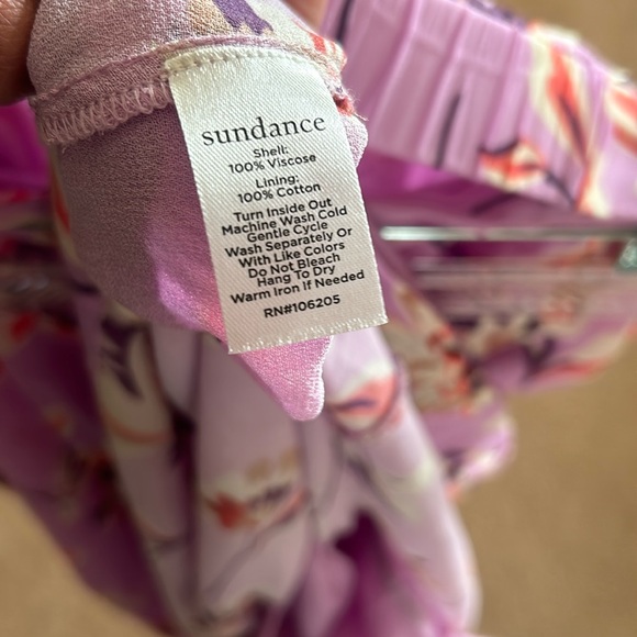 Sundance bright and colorful floral skirt.  Full midi skirt with lining. - Picture 8 of 8